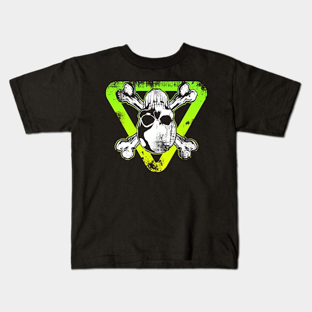 Reverse Skull Kids T-Shirt by Balzm